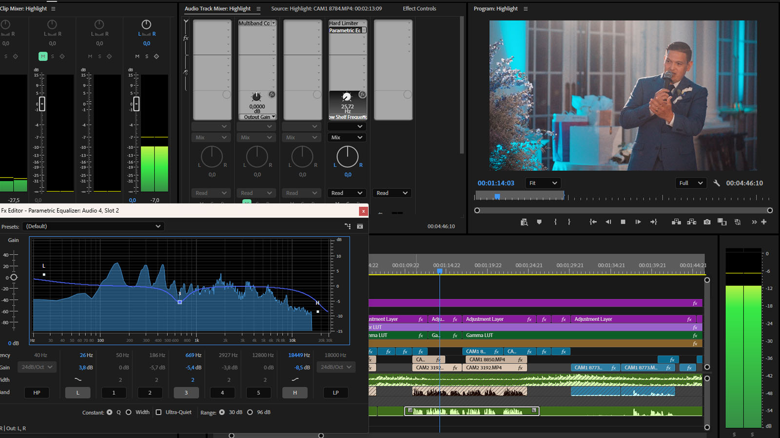wedding speeches video editing